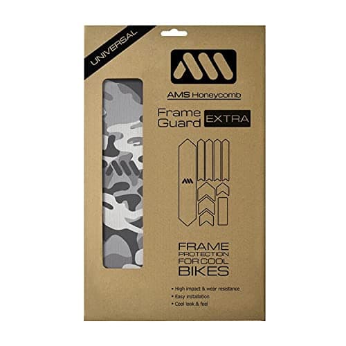 All Mountain Style Bike Frame Protector Extra - Universal Fit, 10-Piece Set for Down Tube, Chainstay, Cable Wear, High-Impact Honeycomb PVC