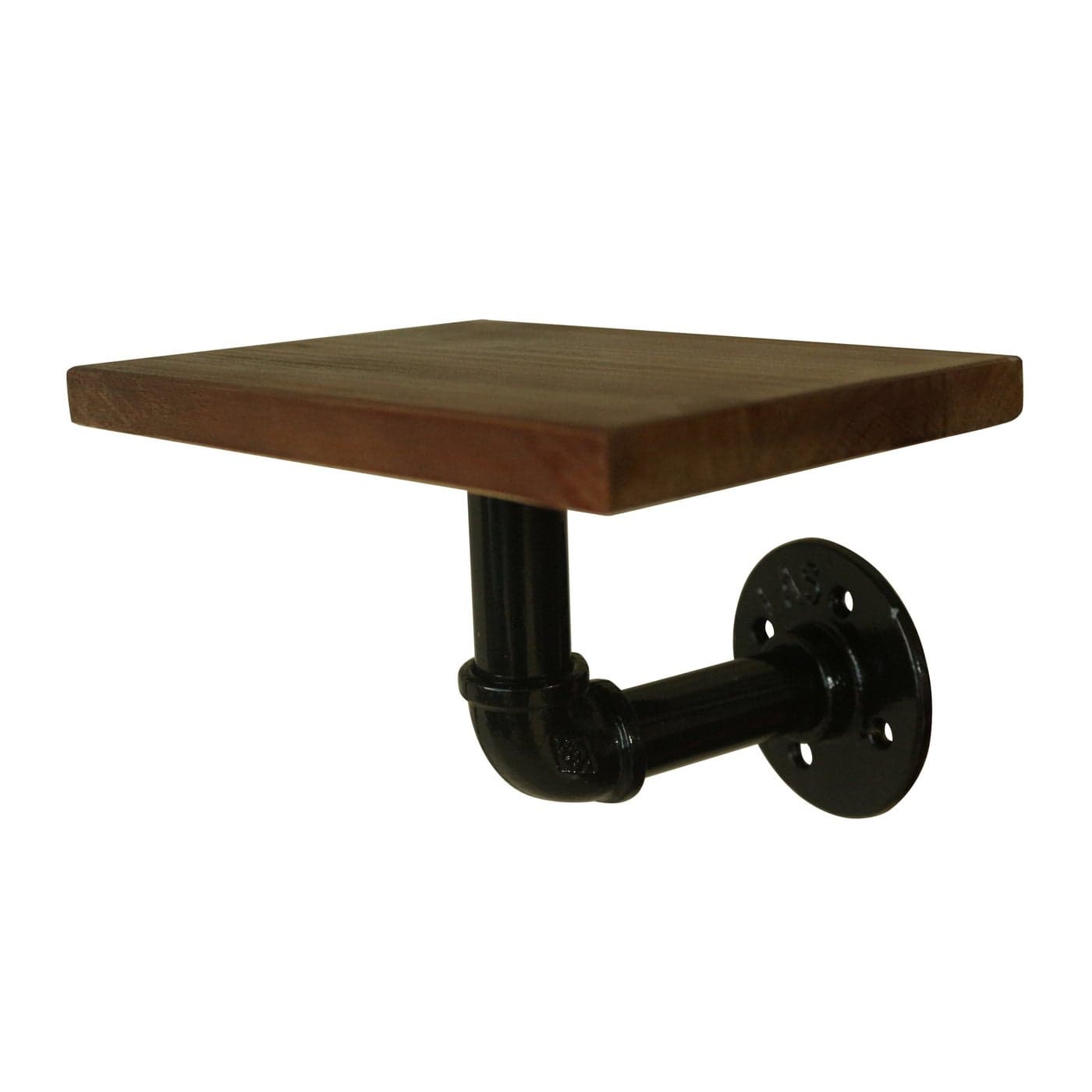 CVHOMEDECO Rustic Black Iron Water Pipe with Wooden Board Bookshelf Wall Mounted Display Rack Simple Hanging Iron Water Pipe Shelves 778 X 6 X 7 Inch