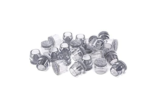 Furnigear Chair Leg Floor Protectors, Felt Furniture Pads Silicone Chair Leg Caps Round Hardware Floor Protectors (5/8”, 20 Pack)