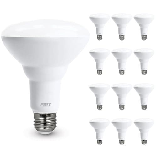 Feit Electric BR30 LED Light Bulb, 65W Equivalent, Dimmable, 650 Lumens, E26 Standard Base, 2700K Soft White, 90 CRI, Recessed Can Light Bulbs, 12-Year Lifetime, BR30DM927CA10K/MP/12, 12 Pack