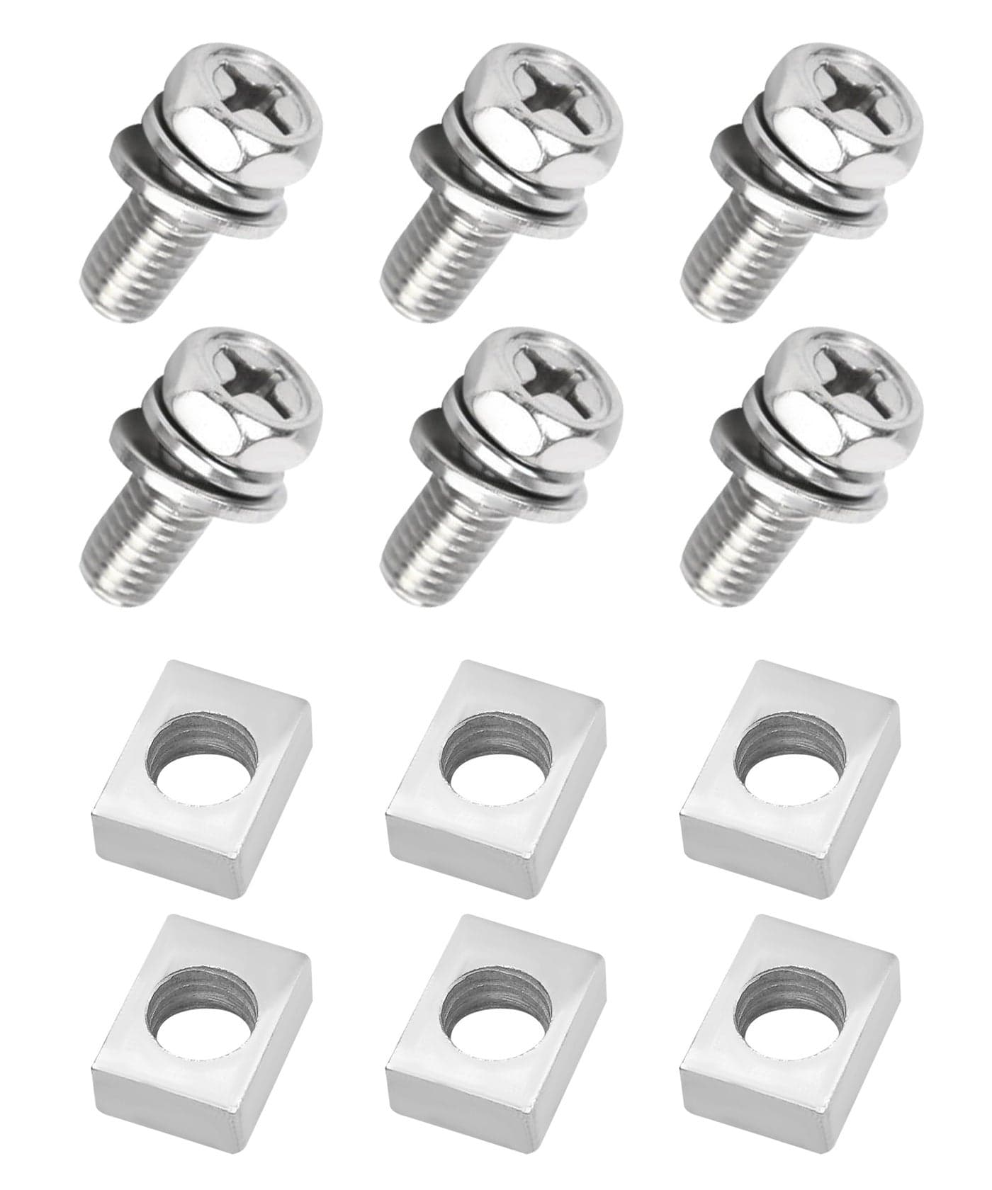RACOONA 12 PCS Stainless Steel Bolts and Nuts Kit M6x16mm Motorcycle Battery Terminal Bolts Screws Car Accessories Motorcycle Battery Screw and Nut for ATV Bike Scooter