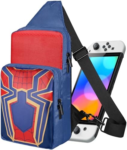 Gurgitat Travel Bag for Nintendo Switch 2 2025/Switch/Lite/OLED - Cute Sling Crossbody Shoulder Carrying Storage Backpack for Teens for Nintendo Accessories Storage, Zhizhu