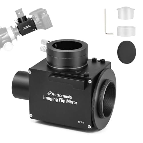Astromania 1.25 Inch Flip Mirror for Telescope, Precise Focusing & Centering Telescope Accessories with Camera & Eyepiece for Simultaneous Real Time Astronomical Naked-Eye Viewing & Astrophotography