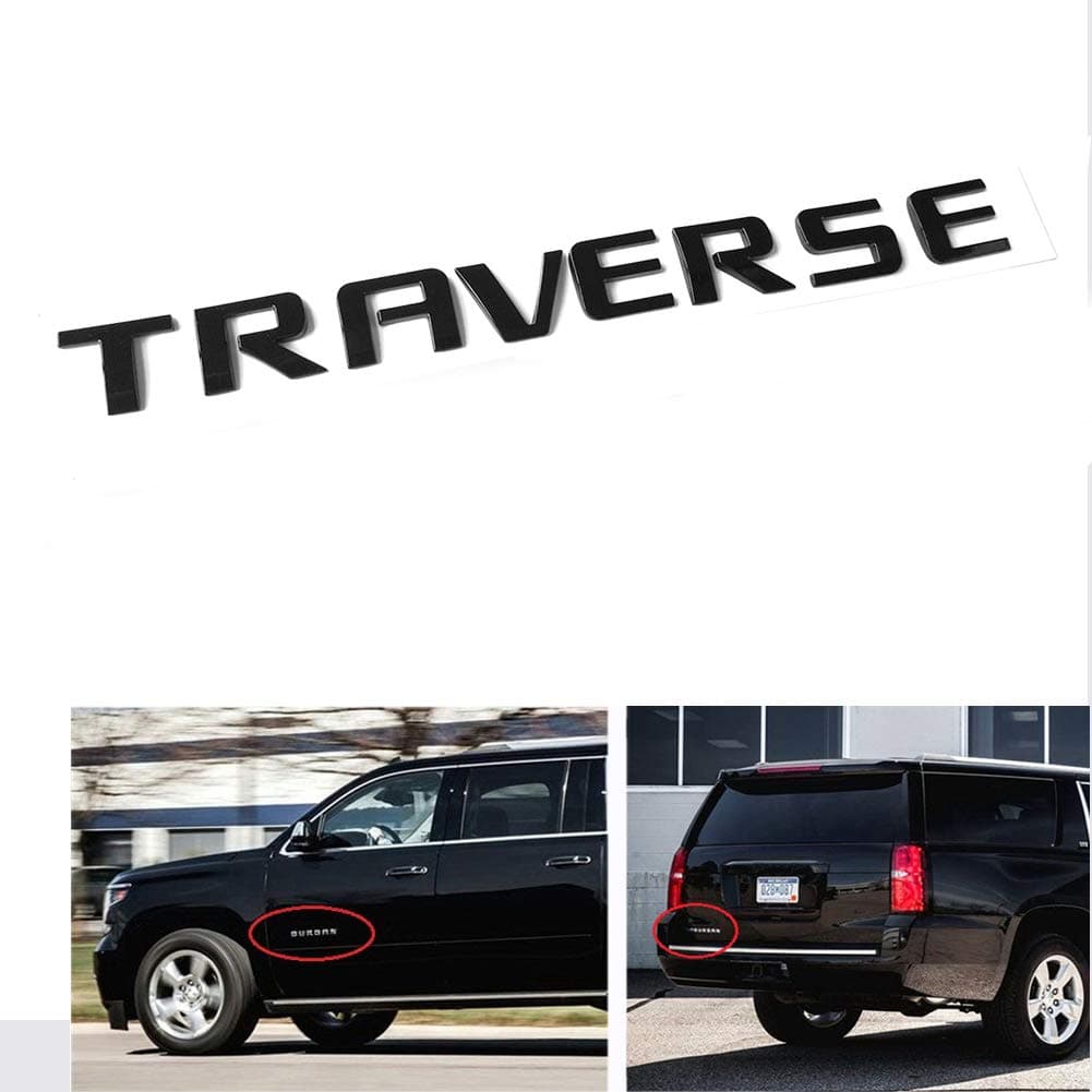 1x OEM Traverse Emblem Nameplate Letters 3D Logo Badge Compatible with Traverse Black 20896270