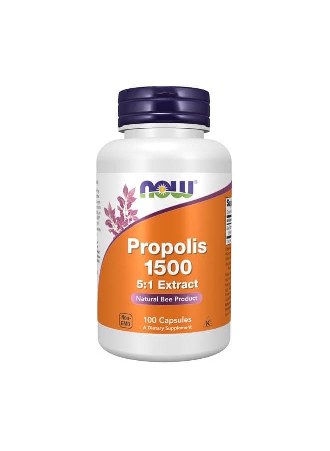 Supplements, Propolis 1,500 mg with 5:1 Concentrate, Natural Bee Product, 100 Veg Capsules