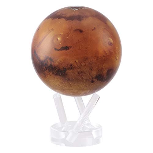MOVA Mars Globe – 4.5” Rotating Planet Model for Space Decor and Astronomy Gifts | Solar-Powered Motion | No Batteries or Cords Needed
