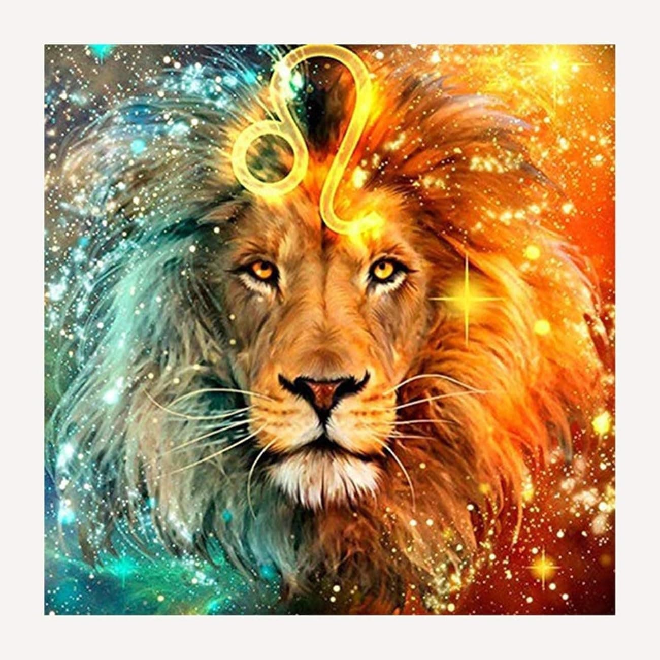 ANNIE 5D DIY Diamond Painting Kits Square Lion for Adults Diamond Art of Life Painting Full Drill Canvas Crystal Rhinestone Embroidery Cross Stitch Mosaic Pictures Painting Craft Kits Lion