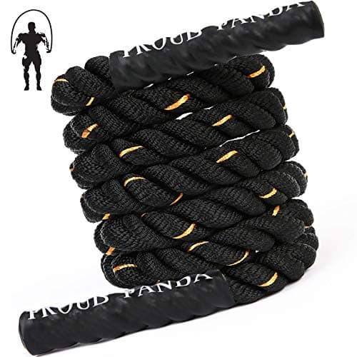 Heavy Jump Ropes for Fitness 5LB, Weighted Adult Skipping Rope Exercise Battle Ropes for Men & Women, Total Body Workouts, Power Training in Gym to Improve Strength and Building Muscle(1.5''9.2 ft)