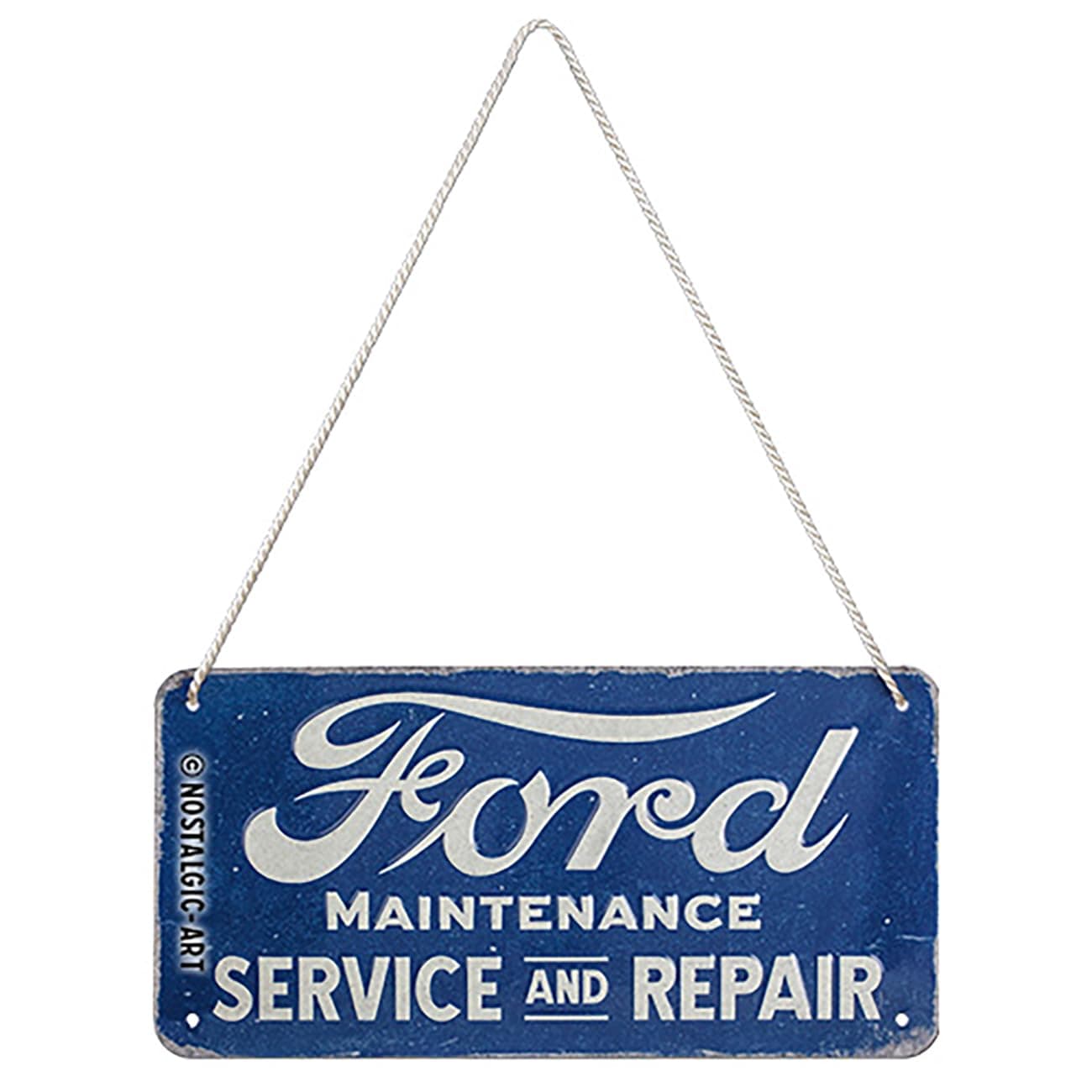 NostalgicArt Retro hanging sign 39 x 79 Ford Service Repair Gift idea for Ford fans Official License Product OLP made of metal vintage design