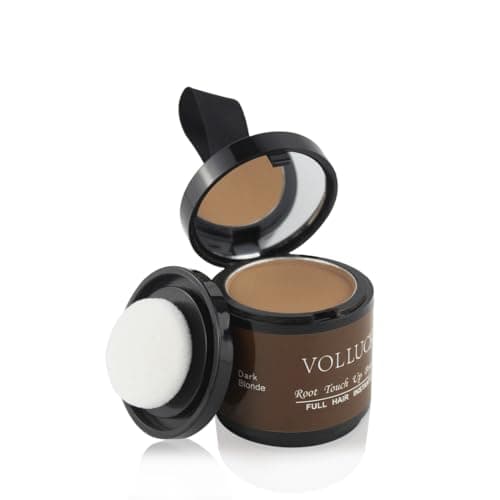 VOLLUCK Root Touch up Powder Instant Hairline Powder for Thinning Areas and Gray Hair Coverage Natural and Nongreasy Root Cover up for Women and Men Dark Blonde 035 Ounce