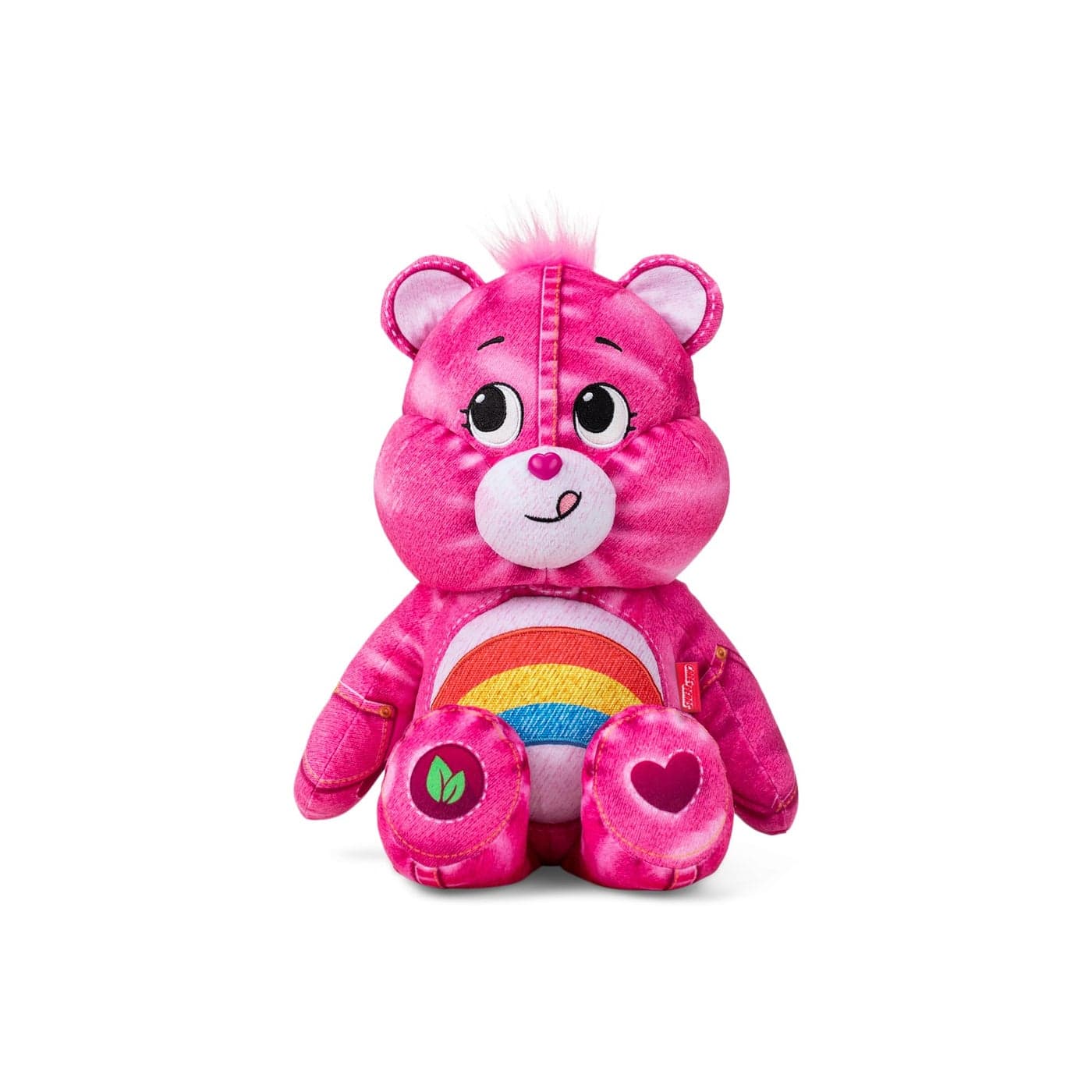 Care Bears 14" Medium Plush - Cheer Bear - New Denim Design - Soft Huggable Eco-Friendly Material!