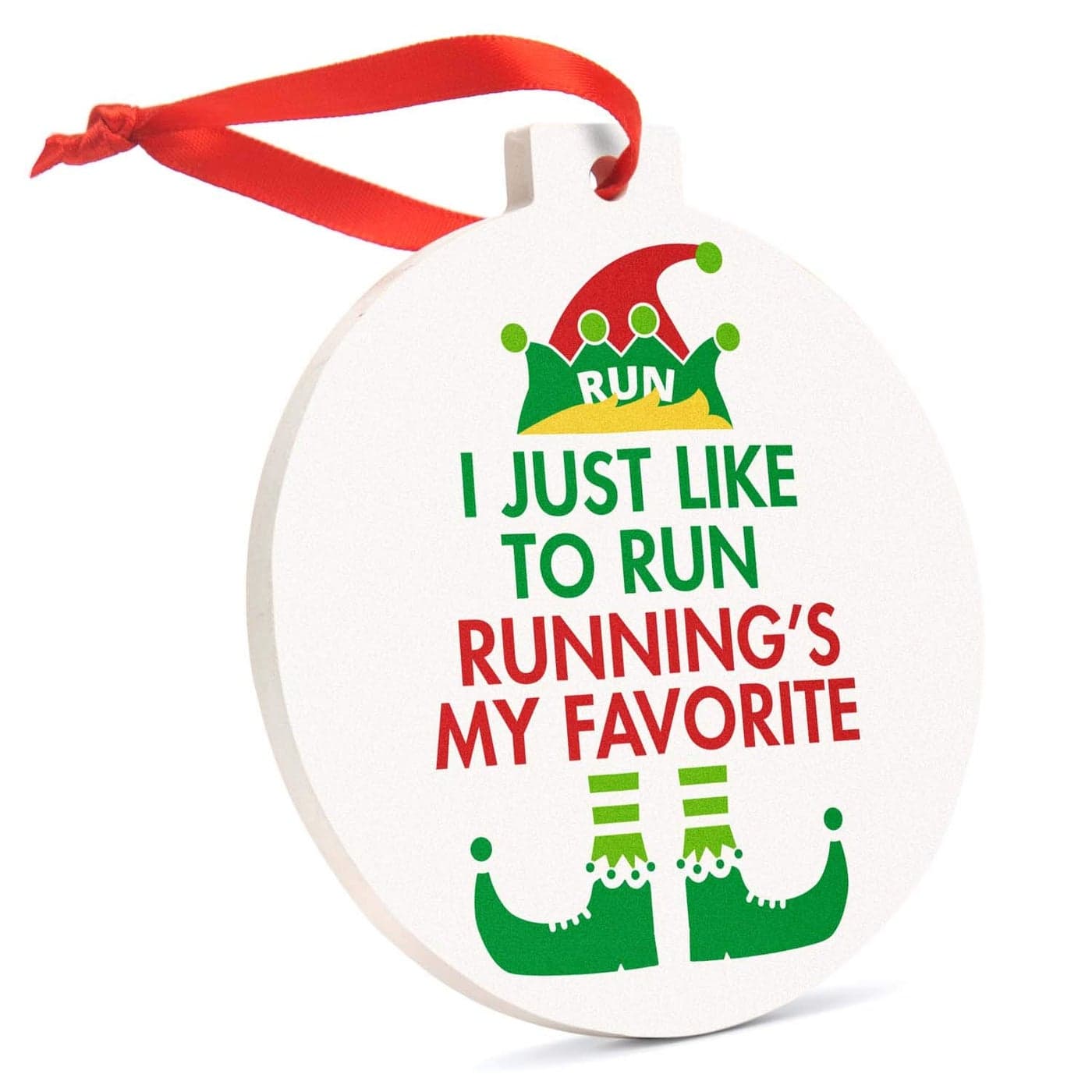 Gone for a Run Running Round Ceramic Ornament Runnings My Favorite