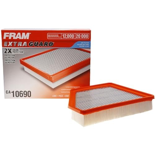 FRAM Extra Guard CA10690 Replacement Engine Air Filter for Select 2010-2015 Chevrolet Camaro (3.6L & 6.2L) Models, Provides Up to 12 Months or 12,000 Miles Filter Protection