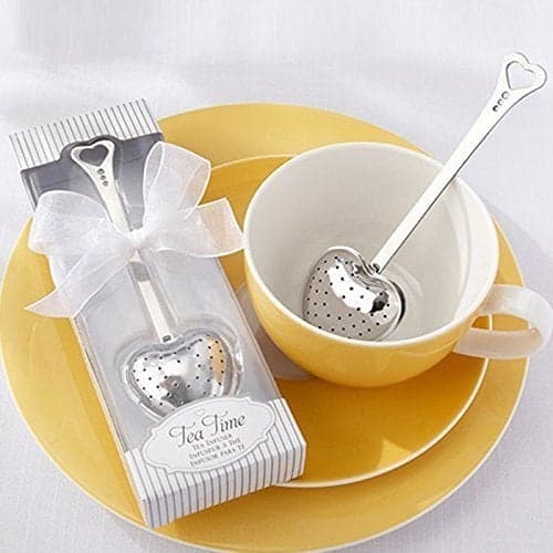 BERON Stainless Steel Tea Time Heart Tea Infuser Party Supplier set of 20