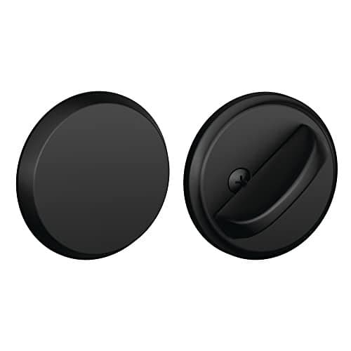 Schlage B81 622 Deadbolt with Standard Trim, Non-Keyed One Sided Deadbolt, Highest Residential Security, Matte Black