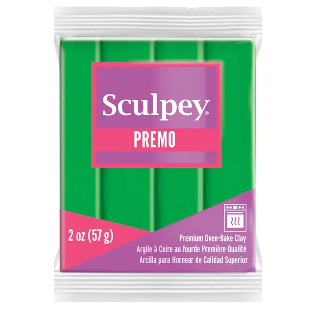 Sculpey Premo Polymer OvenBake Clay Green Non Toxic 2 oz bar Great for Jewelry Making Holiday DIY Mixed Media and Home dcor Projects Premium Clay Great for clayers and Artists