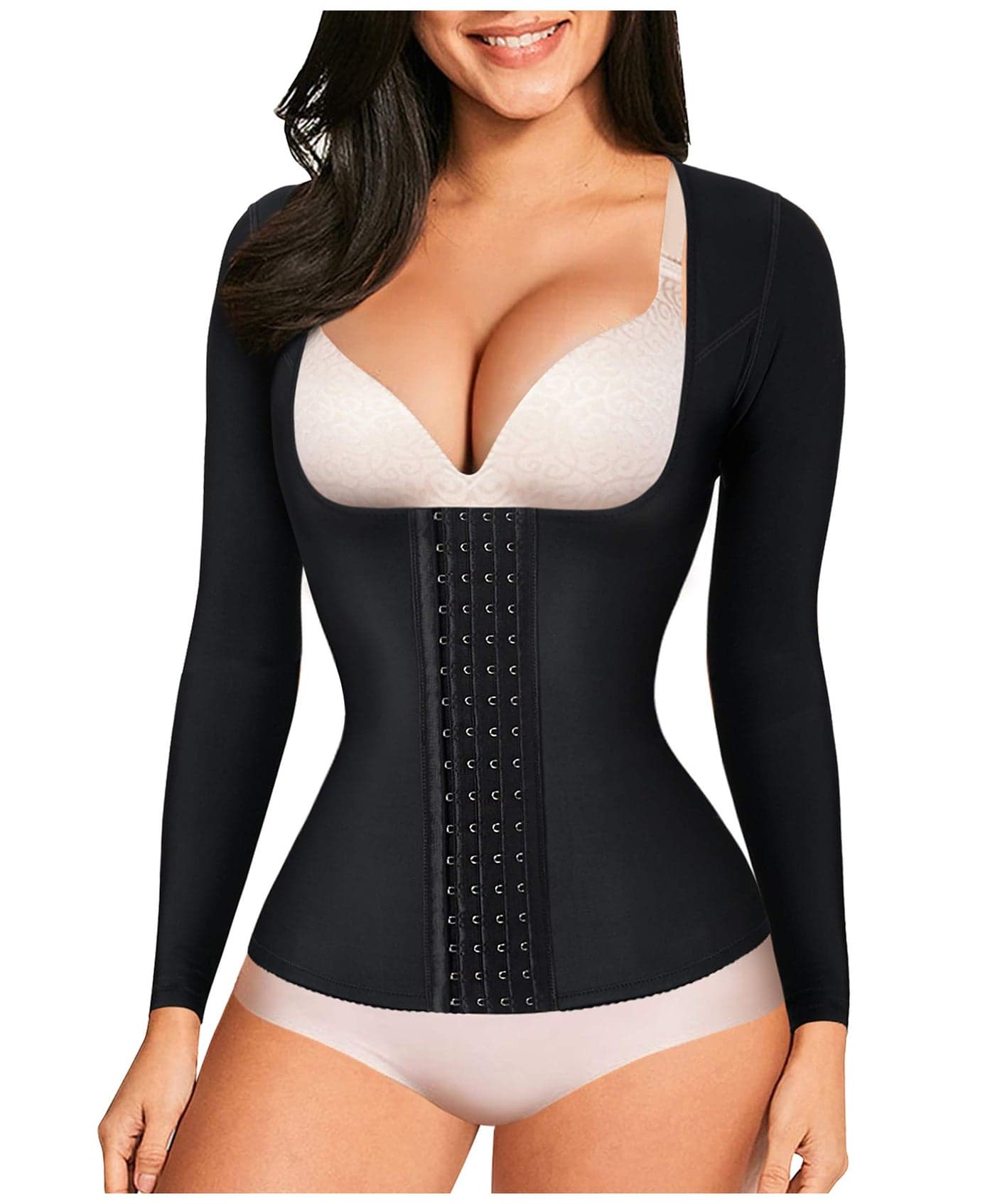 Gotoly Women Waist Trainer Slim Shapewear Tummy Control Corset Post Surgical Compression Top (Black, X-Large)