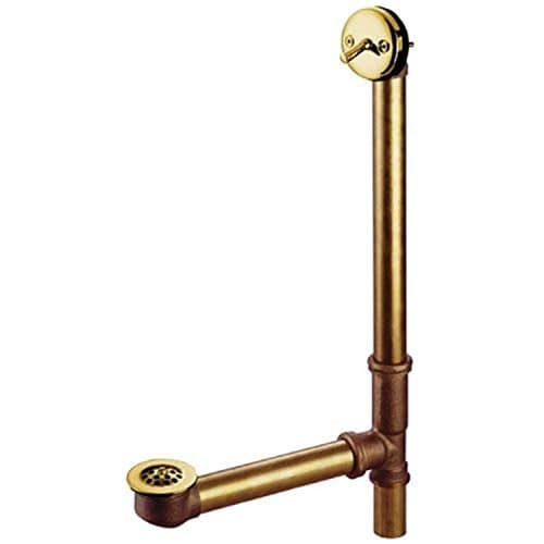 Kingston Brass DTL1162 Bath Tub Drain and Overflow, Polished Brass 25.5 x 12.5 x 1.75