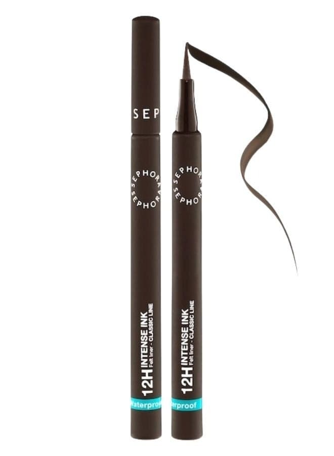 SEPHORA COLLECTION 12h Intense Ink Classic Line - Precise, Intense Felt-Tip Eyeliner 02 Espresso - Matte Dark Brown 1ml