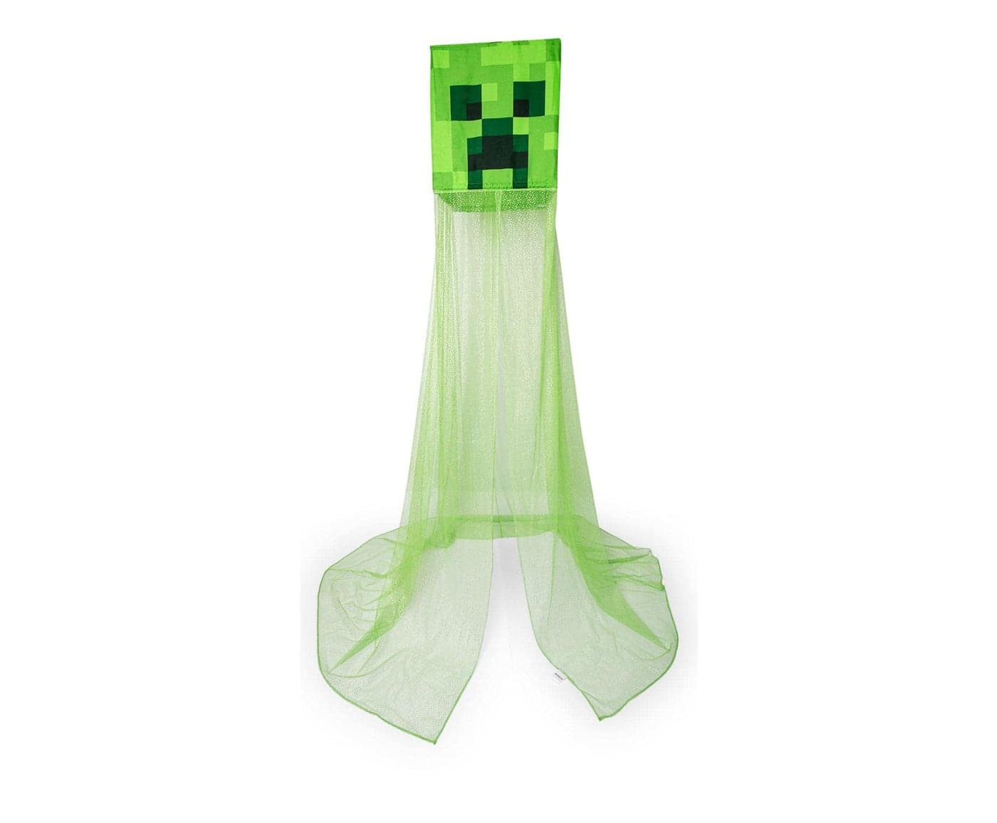 Minecraft Green Creeper Kids Bed Canopy Curtains for Ceiling Hanging Mosquito Netting Play Room Accessories Cover for Nursery Baby Crib Official Video Game Home Decor Collectible