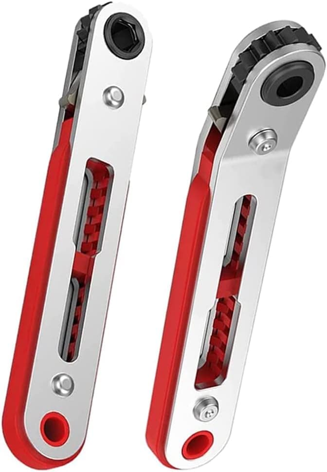 Mini Ratchet Wrench Screwdriver14 Inch Hex Screwdriver Bit Drive Ratchet Wrench Elbow Head Flat Head Reversible Drive Handle