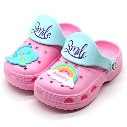 SVAAR Attractive Clog Shoes For Boys & Girls || Indoor & Outdoor Sandals Clogs For Kids Baby Pink, 5 UK