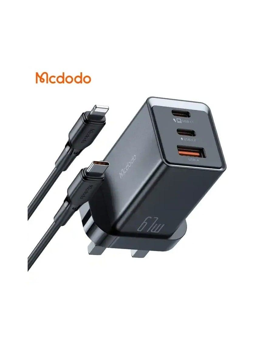CH-1554 GaN5 Mini Fast Charger Pro Set 67W with PD Lighting Cable 1.2m
