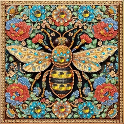 Anuver Bee Diamond Painting Kits for Adults 5D Special Shape Crystal Rhinestones Diamond Painting for Beginners Diamond Art Kits for Home Wall Decoration 1212 Inch