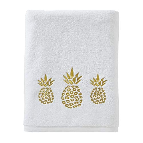 SKL Home by Saturday Knight Ltd. Gilded Pineapple Bath Towel, White Small