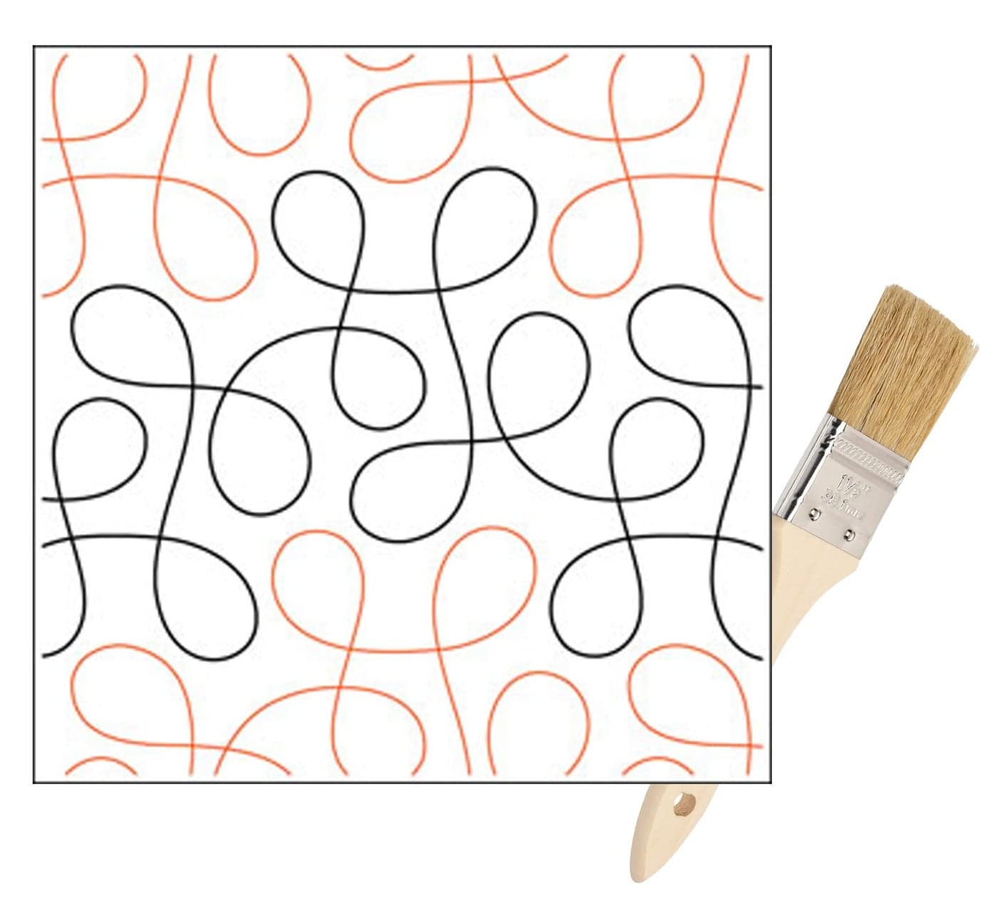 Quilting Pantographs Pattern Paper Roll for Longarm Quilting Machines Easy Loop Stipple Design Quilt Pantograph Set Includes Long Arm Quilters Sewing Machine Rails and Tracks Cleaning Brush
