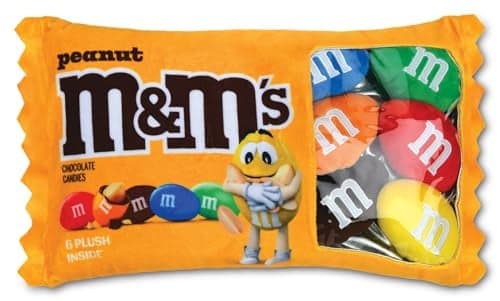 iscream MMs Peanut Package 16 x 85 Pillow Set with Mini MMs Candy Pillows