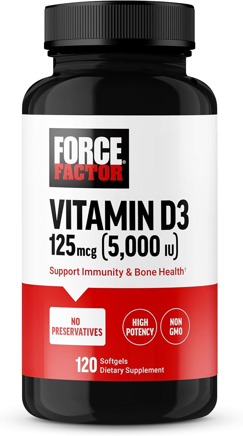 Vitamin D3 Softgels 5000 IU for Adults