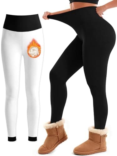 Laite Hebe Fleece Lined Leggings Women - High Waisted Winter Yoga Pants Tummy Control Soft Thermal Warm for Hiking Workout