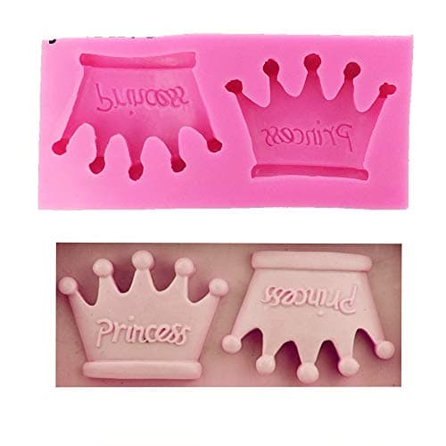 1PC Princess Crown Shape Silicone Mold for DIY Crystal Chocolate Desserts Jelly Shots Pudding Ice Cube Fondant Mold Gum Paste Cupcake Cake Topper Decoration Candy Soap Mould Handmade Ice Cream