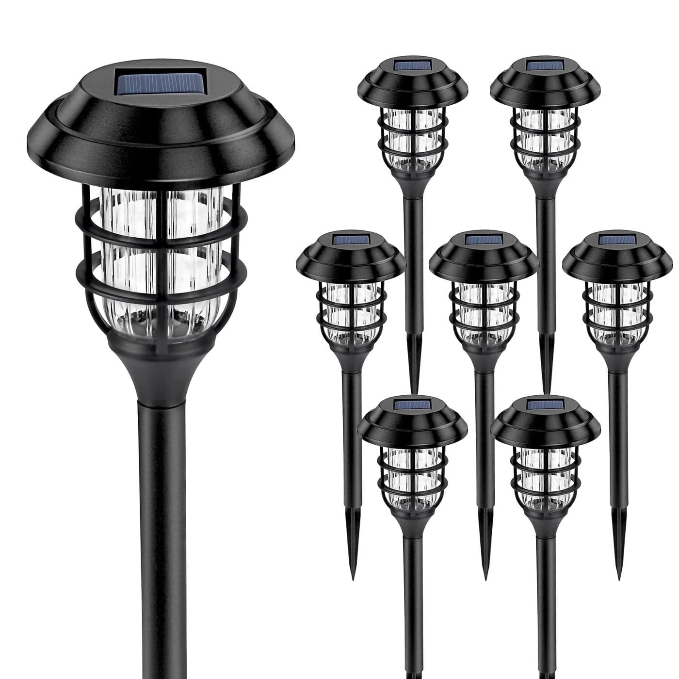 SOLPEX Solar Lights for Outside Solar Outdoor Pathway Garden Lights Waterproof Solar Powered Landscape Lighting for Yard Garden Pathway Patio Porch Walkway Driveway 8 PackCold White