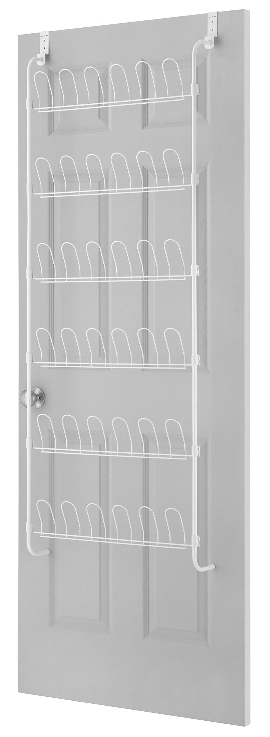 Whitmor 18Pair Over The Door Shoe Rack Unisex White