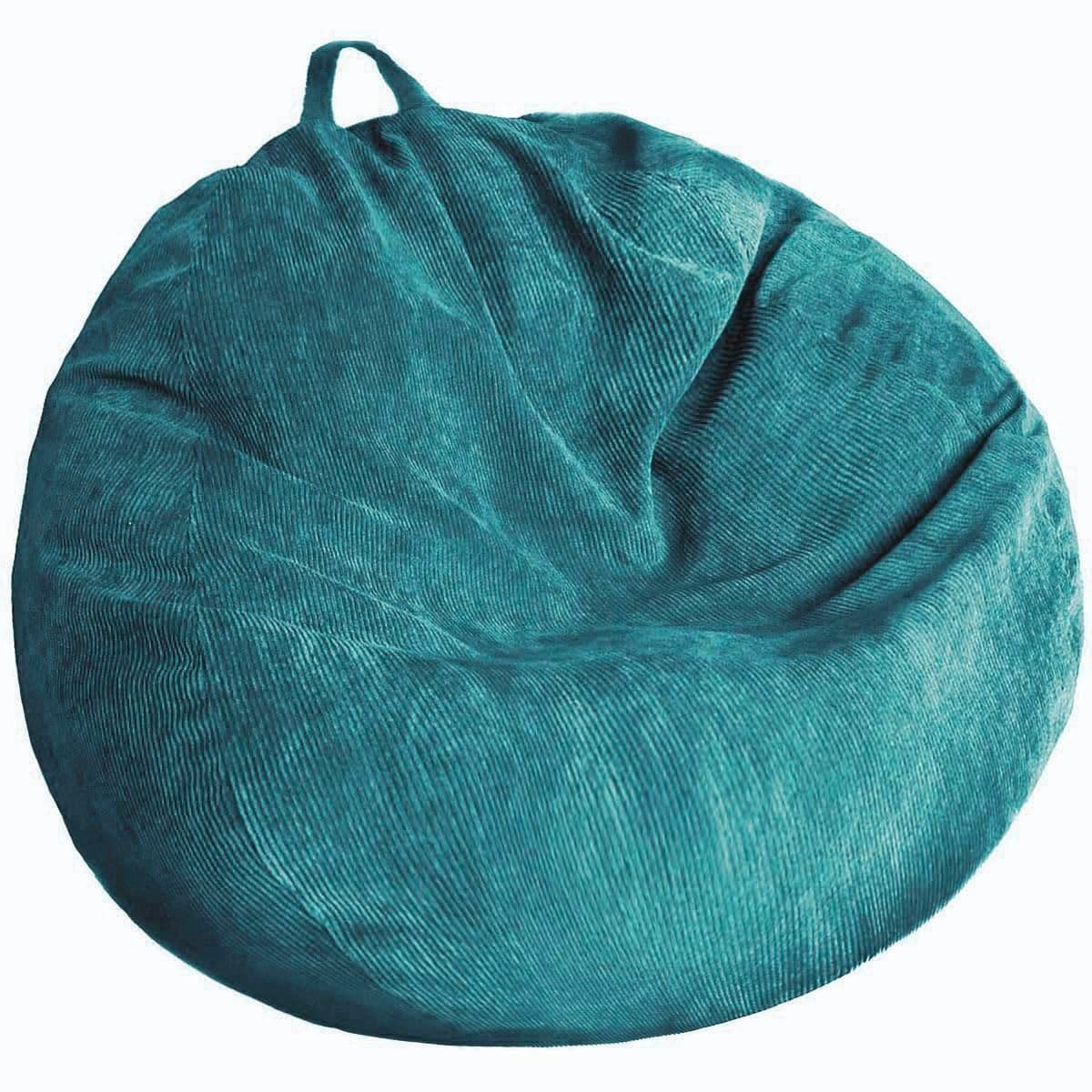 Kisoy Bean Bag Chair Cover No Filler Stuffed Animal Storage Bean Bag Cover Pets DogsCats Lazy Beds Washable Ultra Soft Corduroy Stuffed for Organizing Plush Toys or Textile Sack Bean Bag