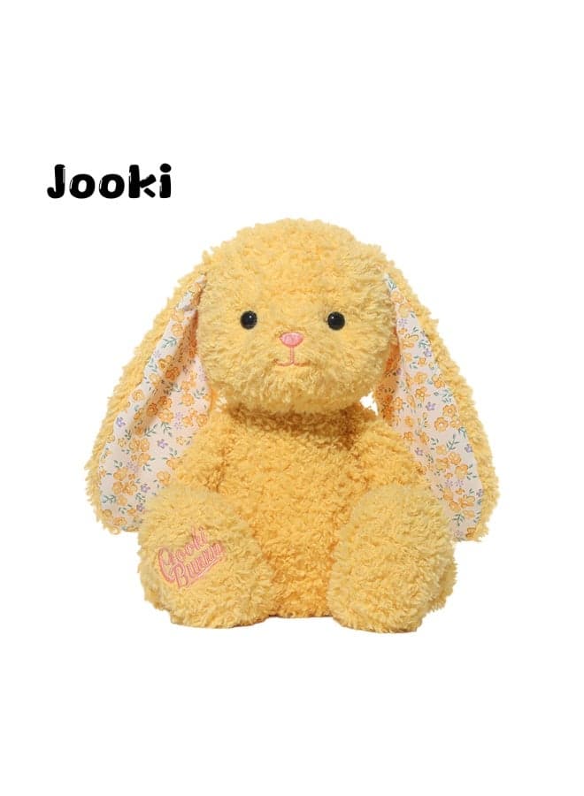Lemon Daifuku This yellow plush rabbit was instantly captivating! Its furry ears, cleverly adorned with floral patterns, create the illusion of spring blossoming right beside them. Its gleaming black eyes seem to tell you its story, while its pink nose adds a touch of playfulness and cuteness. Its n