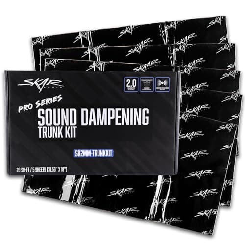 Skar Audio Premium 80mil (2mm) 20 Sq Ft Automotive Car Sound Deadening Trunk Kit (SK2MM-TRUNKKIT)