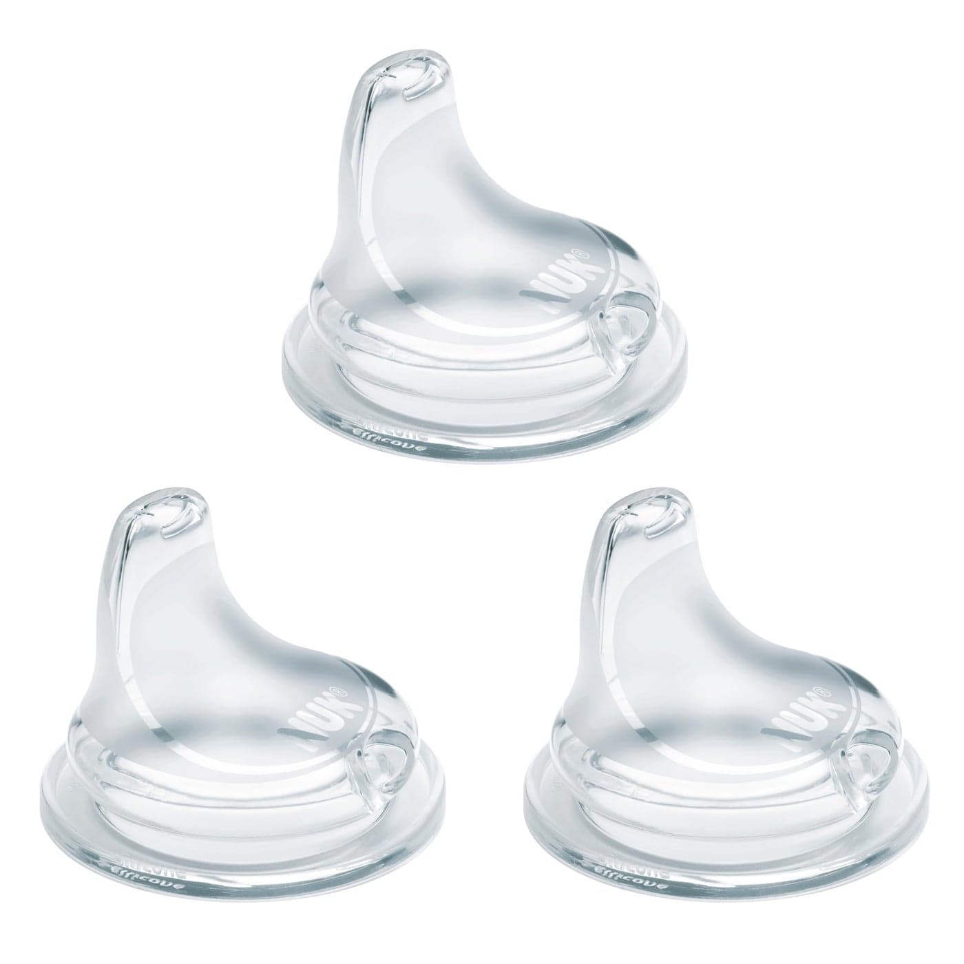 NUK Replacement Silicone Spout for NUK Active and Learner Cups Clear Pack of 3