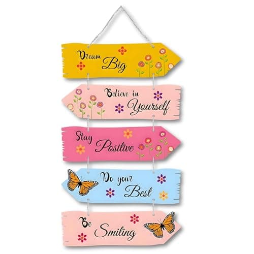 Regalo Casila Dream Big Stay Positive Home Decorative Motivational Wall Art Wall Hanger For Living Room Gifts Wall Hangings For Decoration Modern Decor Items Wall Hanging For Home Decor Bedroom Office