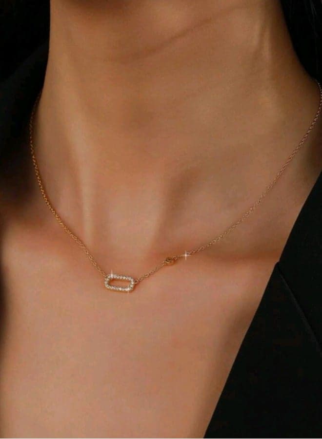 Pure 925 Sterling Silver Necklace For Women Gold Plated