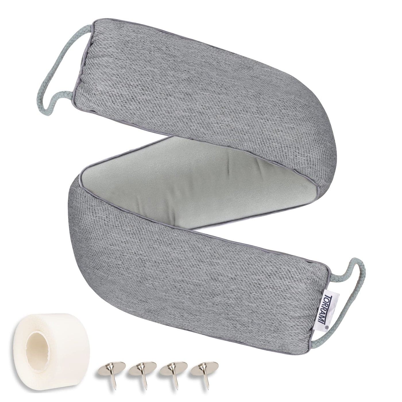 TORRAMI 32 Door Draft Stopper Under Bottom Insulation Noise Air Stopper 216LBDraft Stopper Guard Seal for Doors and Windows Dark Gray