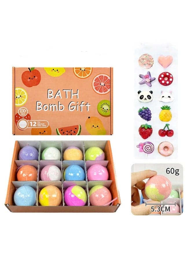 Surprise Toy Bath Bombs Gift Set | Natural Essential Oil Fizzing Bath Balls with Cute Toy Inside | Moisturizing SPA Bubble Bath for Kids & Adults