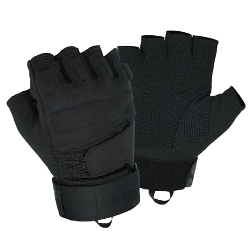 Seibertron S.O.L.A.G 1/2 Finger/Fingerless/Half Finger Multi-Function Sports Gloves Black XL