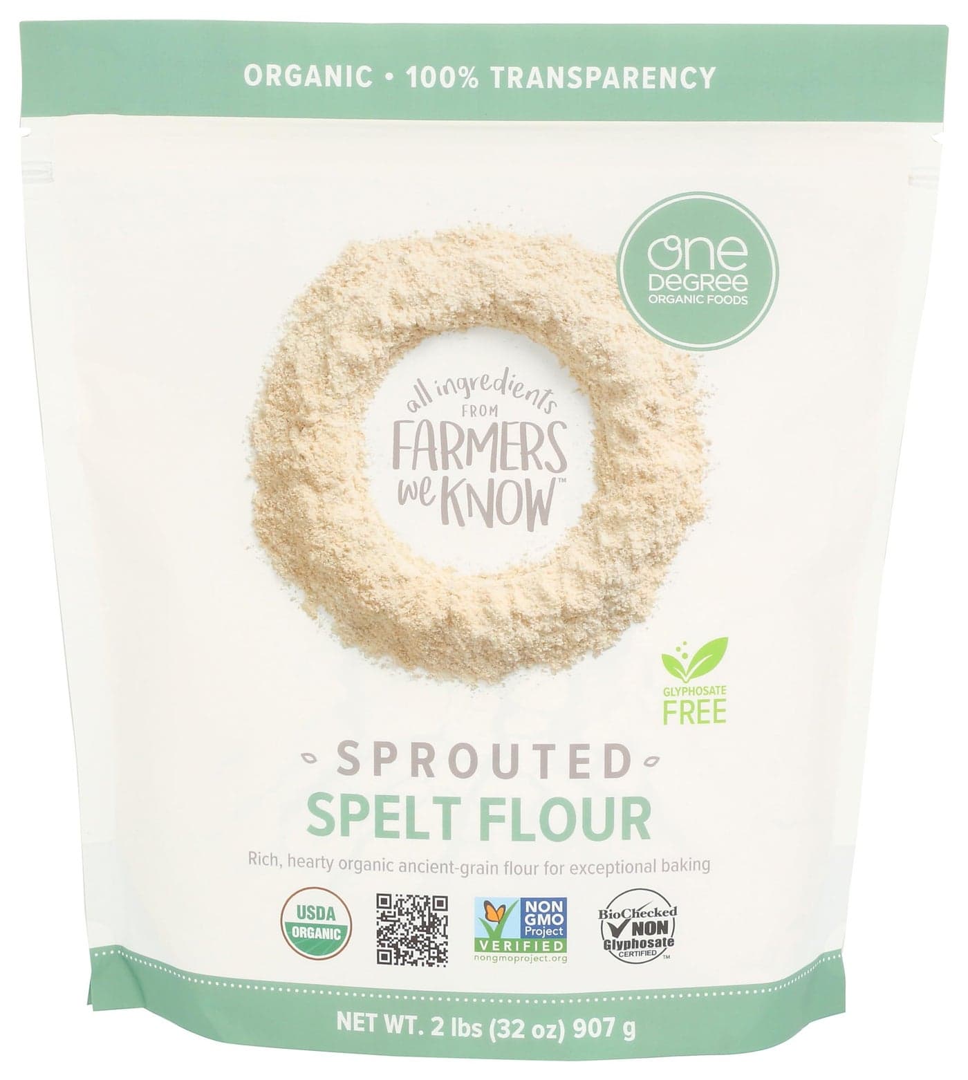 One Degree Organics Organic Sprouted Spelt Flour 32 oz