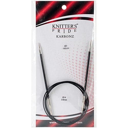 Karbonz Fixed Circular Needles 40-Size 4/3.5mm