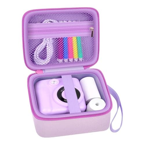 PAIYULE Kids Instant Print Camera Case Compatible with ESOXOFFORE for Dylanto for DUDUDRAGON for GKTZ for ETIKEZ for Dafotil for Careenoah Digital Video Prints Paper Bag Box Only Purple