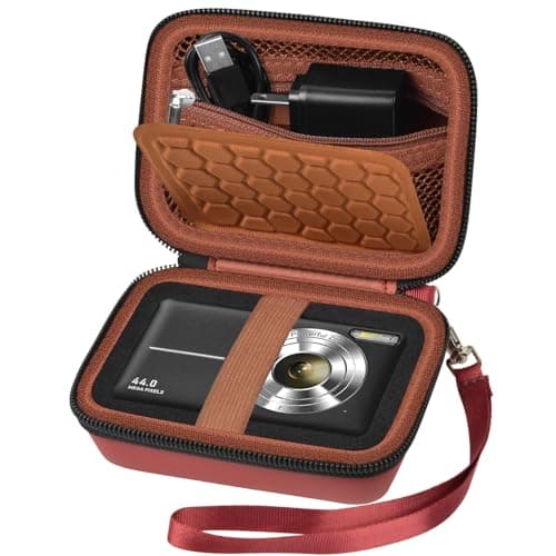 Comecase Carrying & Protective Case for Digital Camera, for CAMKORY/for Kodak Pixpro/for Canon PowerShot ELPH 180/190 / for Sony DSCW800 DSCW830 Cameras for Travel - Brown