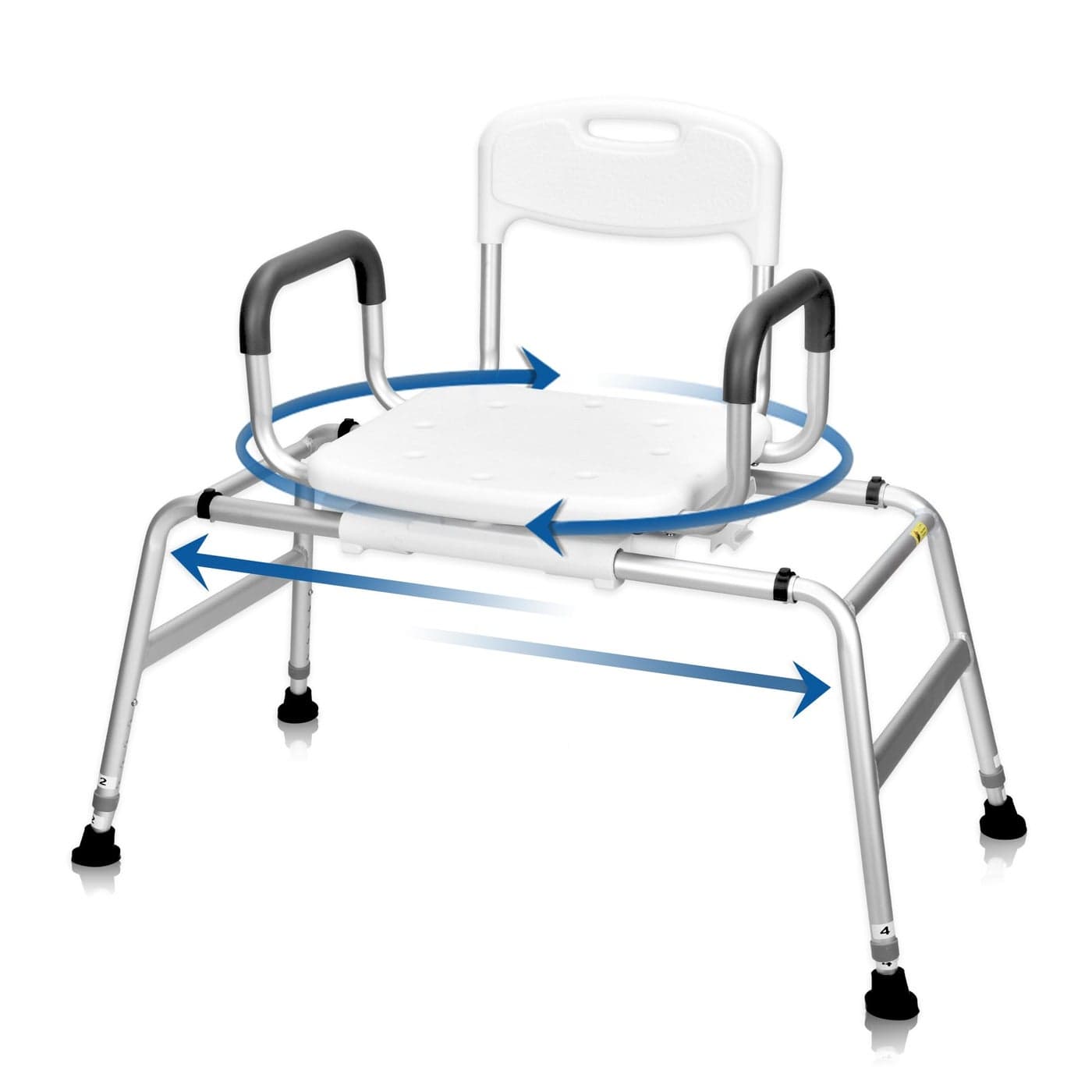 Sangohe Shower Chair for Inside Shower 360 Swivel Shower Chair Heavy Duty Shower Seat with Back Shower Chair for Bathtub with Arms for Handicap Shower Seats for Elderly 788A